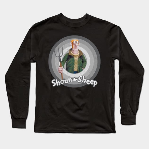 Vintage The Sheep TV Series Cartoon Shaun Long Sleeve T-Shirt by WelchCocoa